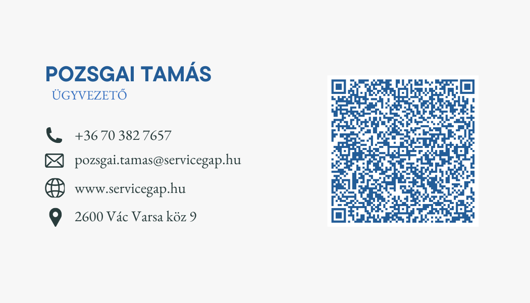 Pozsgai Tamás névjegykártya